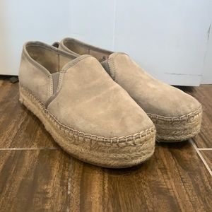 Sam Edelman Platform Espadrille Pewter Gray 6 1/2